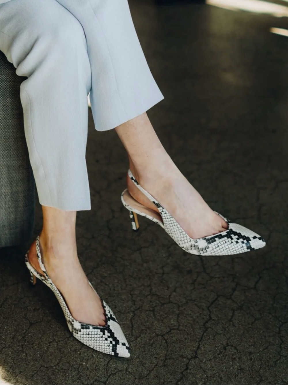 Inez Mia Slingback in lizard print size 8 W